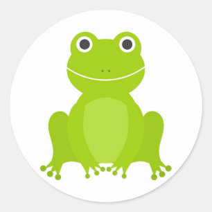 Cute green frog Sticker