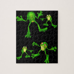Cute Green Froggy Jigsaw Puzzle