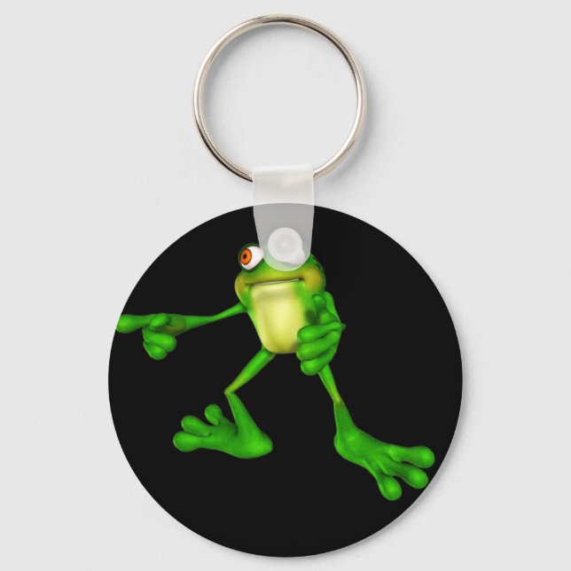 Cute Green Froggy Key Ring (Front)