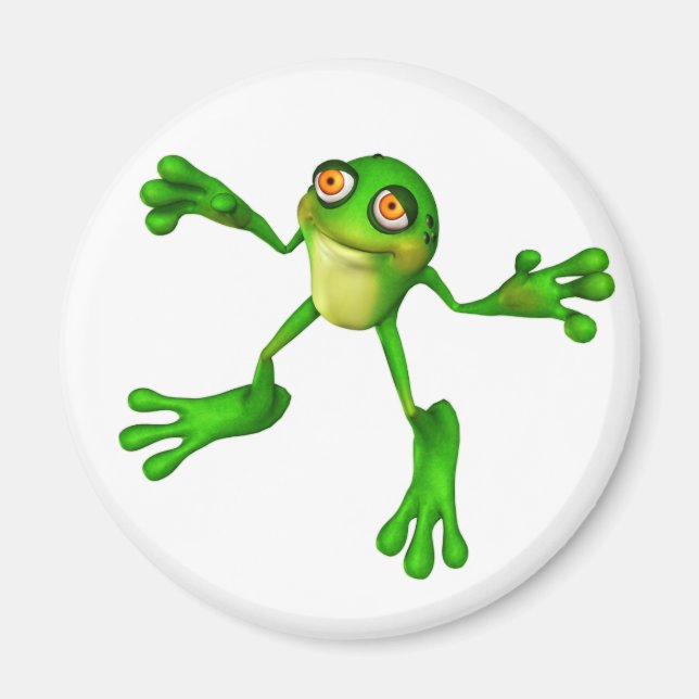 Cute Green Froggy Magnet (Front)