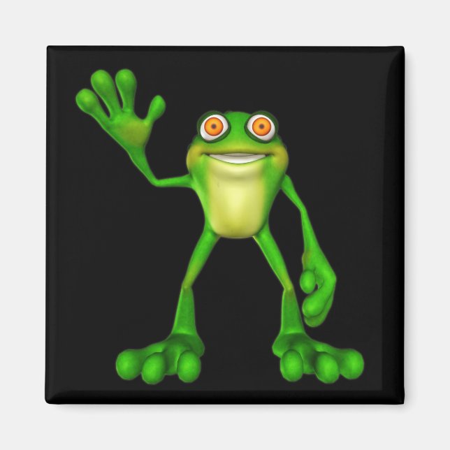 Cute Green Froggy Magnet (Front)