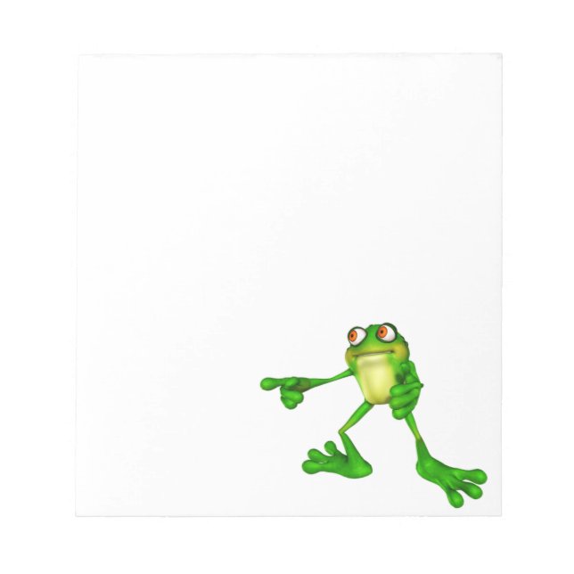 Cute Green Froggy Notepad (Front)