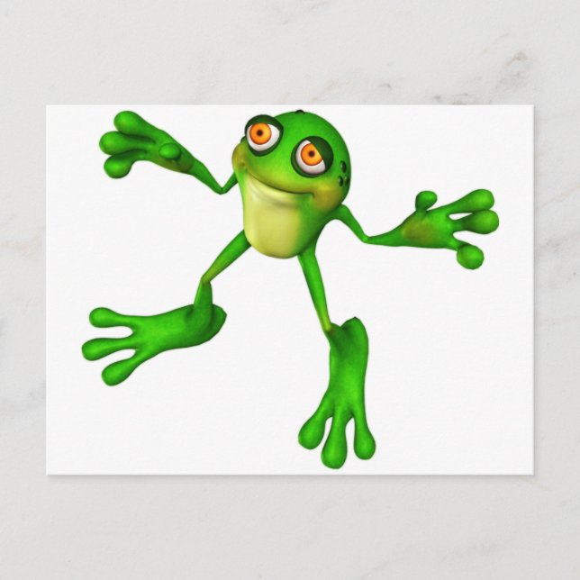 Cute Green Froggy Postcard (Front)