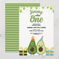 Cute Green Fruit Avocado Birthday