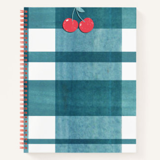 Cute green gingham  notebook