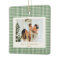 Cute Green Gingham Plaid Custom Photo Christmas