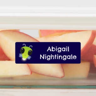 Cute green glow bug firefly cartoon personalised