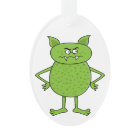 Cute green goblin cartoon
