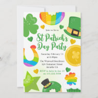 Cute Green, Gold and Rainbow St Patrick's Day