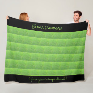 Cute Green Grass and Stylish Fleece Blanket