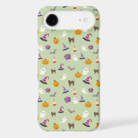 Cute green Halloween Seamless Pattern - Spooky