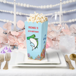 Cute Green Hammerhead Shark Ocean Birthday Favour Box