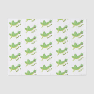 Cute green happy grasshopper cartoon tissue paper