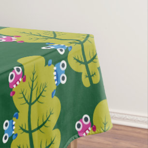 Cute Green Leaves Pattern Tablecloth