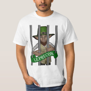Cute Green leprechaun behind bars T-Shirt