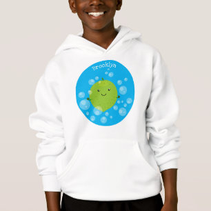 Cute green lime bubbles cartoon illustration