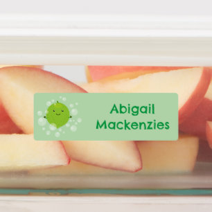 Cute green lime bubbles cartoon personalised 