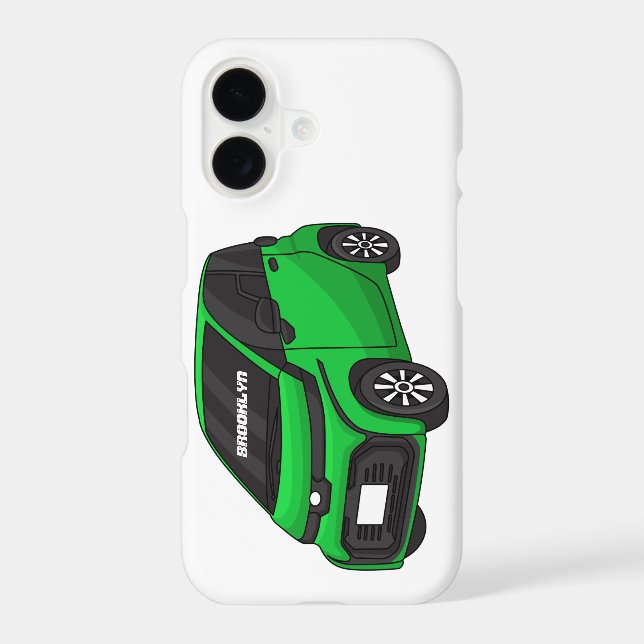 Cute green micro sized car  (Back)