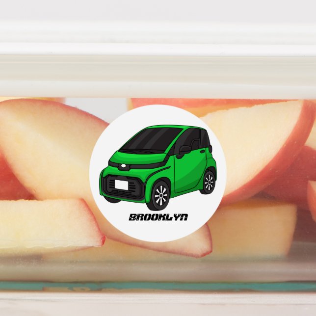 Cute green micro sized car (Affixed)