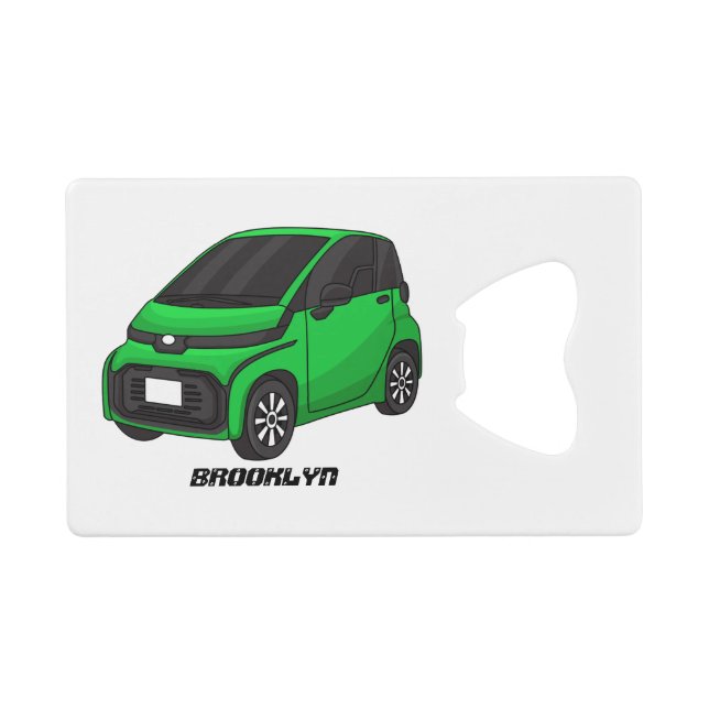 Cute green micro sized car (Front (Horizontal))