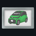 Cute green micro sized car belt buckle<br><div class="desc">For small car lovers! This cute green micro sized car is perfect for city parking.</div>