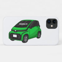 Cute green micro sized car 
