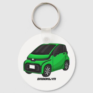 Cute green micro sized car  key ring