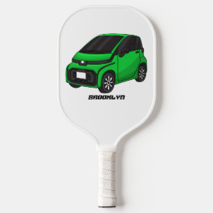 Cute green micro sized car pickleball paddle