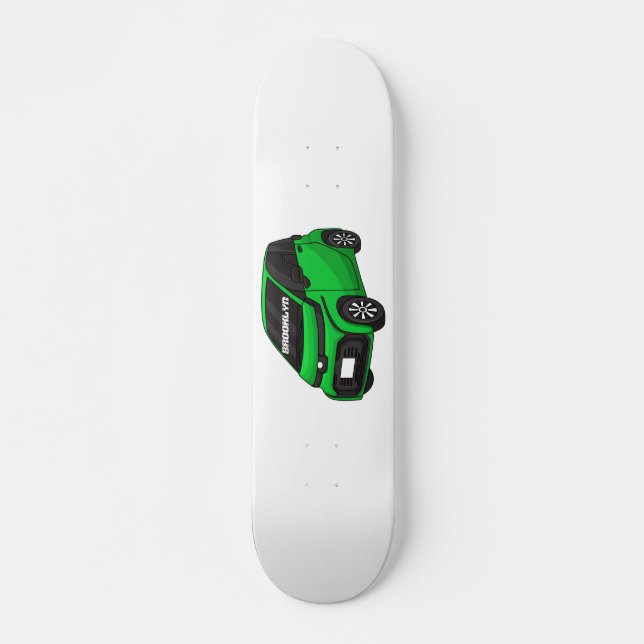 Cute green micro sized car skateboard (Front)