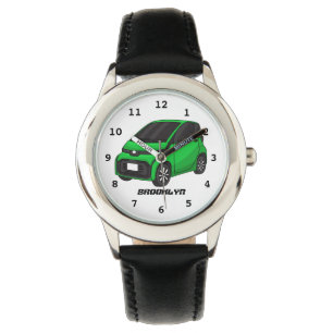 Cute green micro sized car watch