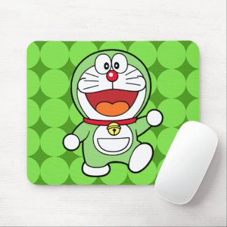 Cute Green Mini Doraemon Anime Mouse Mat