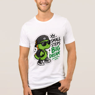 Cute Green Monster Big Dream T-shirt Tri-Blend Shirt