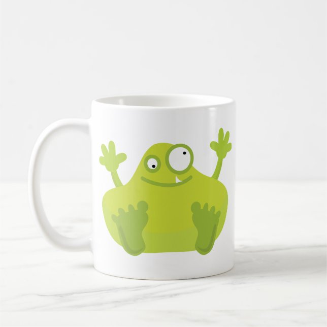 Cute Green Monster Mug (Left)