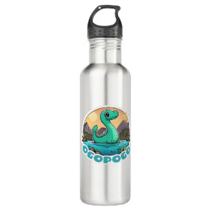 Cute Green Ogopogo the Okanagan Lake Monster 710 Ml Water Bottle