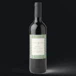 Cute Green Plaid Custom Christmas Wishes Wine Label<br><div class="desc">Cute Green Plaid Custom Christmas Wishes Wine Label</div>
