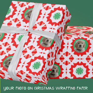 Cute Green Red Christmas Dog Lovers Pet Moms Gift  Wrapping Paper