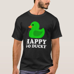 Cute Green Rubber Duck Lucky Go Ducky Pun  1 T-Shirt
