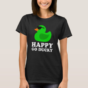 Cute Green Rubber Duck Sunglasses Lucky Go Ducky T-Shirt