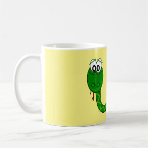Cute green snake coffee mug