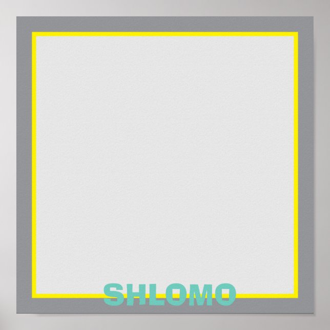 Cute green striped upsherin placemat poster (Front)