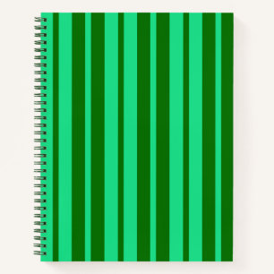 Cute Green Stylish Stripes Pattern Design  Notebook