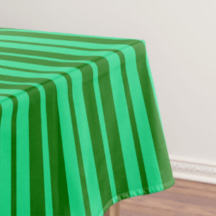 Cute Green Stylish Stripes Pattern Design Tablecloth