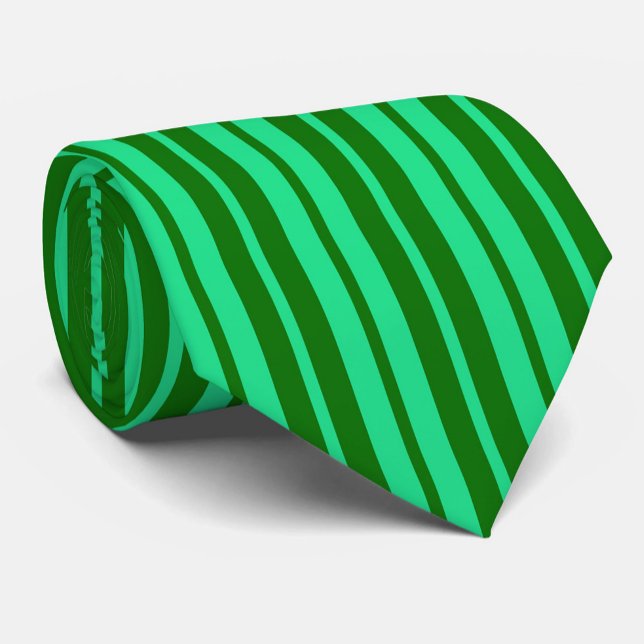 Cute Green Stylish Stripes Pattern Design  Tie (Creator Uploaded)