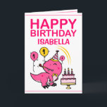 Cute Green T-Rex Dino Granddaughter 1st Birthday Card<br><div class="desc">Cute Green T-Rex Dino Granddaughter 1st Birthday, this design is for anyone looking for something nice for a little girl on her 1st birthday. If you're looking for 1st birthday invitations, especially for your granddaughter, this one is perfectly what you need. The design features a cute dinosaur wearing a bow...</div>