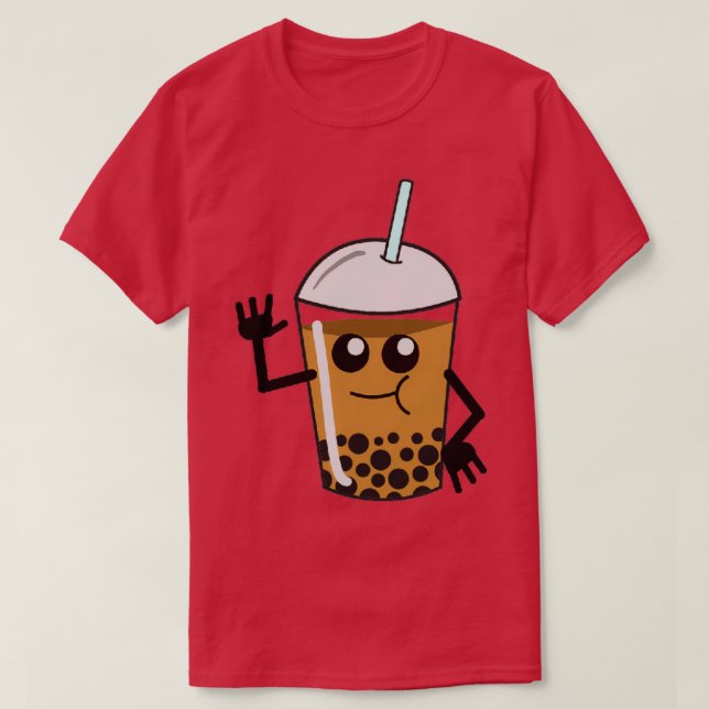cute green tea boba hoodie T-Shirt (Design Front)