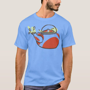 Cute Green Teapot Illustration T-Shirt