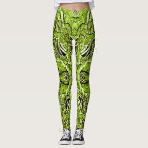 Cute green textured "Ratti_Creative_Arts"   Leggings