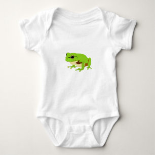 Cute Green Tree Frog Baby Bodysuit