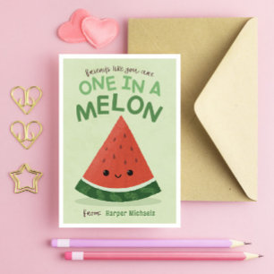 Cute Green Watermelon School Classroom Valentine Invitation
