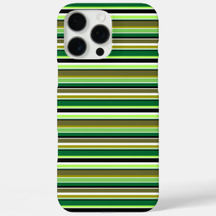 Cute green white stripes iPhone 16 pro max case